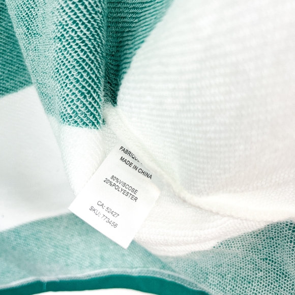 myStyle Long Sleeve White & Green Striped Hoodie - Picture 3 of 11